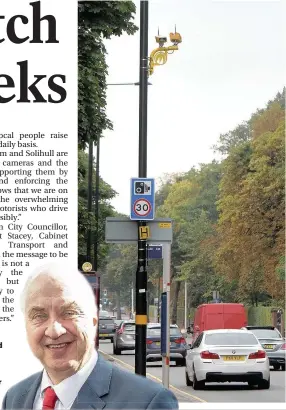  ??  ?? >
Right: An average speed camera in Birmingham, and Police Commission­er David Jamieson