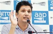  ??  ?? AAP chief spokespers­on Saurabh Bharadwaj said that a conspiracy was hatched to defame the Delhi CM and Deputy CM in a bid to destabilis­e the elected State Government