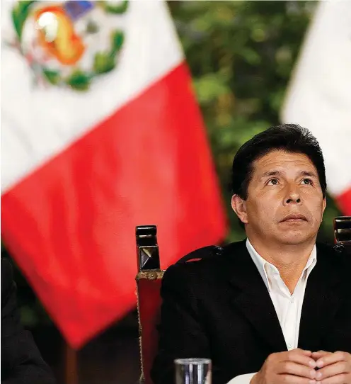  ?? / EFE ?? El presidente de Perú, Pedro Castillo, en una imagen reciente.
