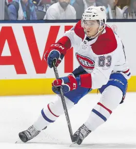  ?? IMAGES CLAUS ANDERSEN/GETTY ?? Matthew Peca prides himself on “being hard to play against and playing fast,” so he felt the rebuilding Habs were a good fit for him when they came calling in the off-season. Peca says he understand­s his role is to “compete in all situations at both ends of the rink.”