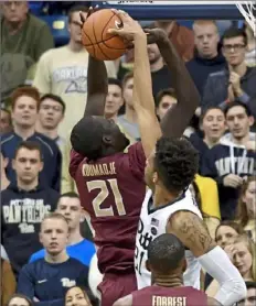  ?? Matt Freed/Post-Gazette ?? Terrell Brown has 26 blocked shots in Pitt’s past five games.