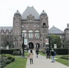  ?? VERONICA HENRI / POSTMEDIA NEWS FILES ?? A former staffer at Queen’s Park, above, says she was sexually assaulted by a Liberal MPP.