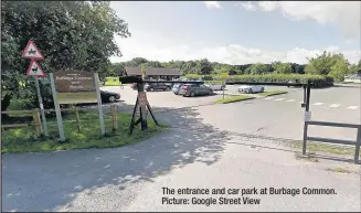  ??  ?? The entrance and car park at Burbage Common. Picture: Google Street View