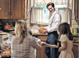  ?? ?? In a rare appearance in a TV drama, Andrew Garfield plays devout Mormon detective Jeb Pyre