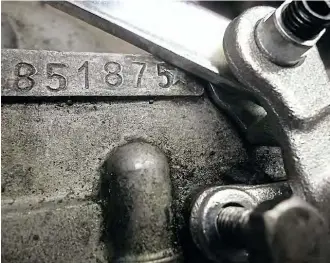  ??  ?? Right: Always check there is enough clearance for the pivot to move over the number stamp area on the casing. If it is to close this issue can be solved by fitting a small shim underneath the top piece of the pivot