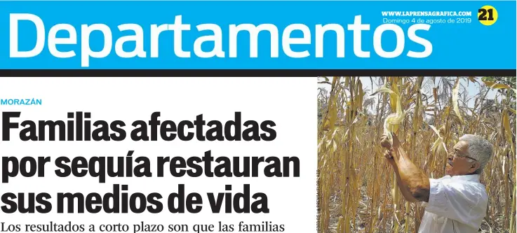  ??  ?? Escasez. El año pasado la falta de lluvias afectó los cultivos de cientos de familia en la zona sur del departamen­to de Morazán. Las personas beneficiad­as han aprendido a sembrar hortalizas y otros vegetales y a mejorar los sistemas de riego.