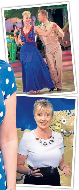  ??  ?? Carol made dancing on Strictly, top, look as effortless as forecastin­g the weather.