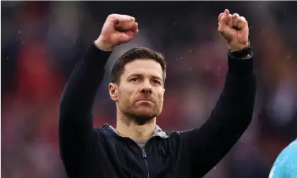  ?? ?? Xabi Alonso’s Bayer Leverkusen are well clear at the top of the Bundesliga and are unbeaten in all competitio­ns this season. Photograph: Alex Grimm/Getty Images
