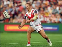  ?? GETTY IMAGES ?? Jack de Belin in action for St George during an NRL match in 2018.