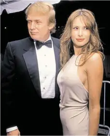  ?? (tehdy ještě Knavsovou) v roce 1999. FOTO GETTY IMAGES ?? Donald Trump s Melanií
