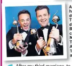  ??  ?? Ant and Dec have gong and done it again! The Geordie duo won the Best Presenter category at the National Television Awards for the 19th year in a row.