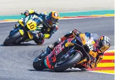  ?? ?? Miguel Oliveira ainda na frente de Luca Marini