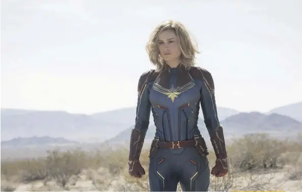  ?? DISNEY ?? Actress Brie Larson says she trained for nearly a year to get in shape for her star turn as Captain Marvel.