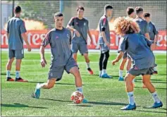  ??  ?? El Castilla, en un entrenamie­nto.