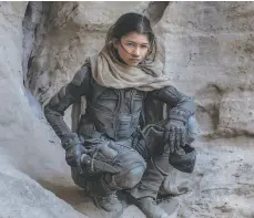  ?? Warner Bros. ?? Oakland native Zendaya stars in Denis Villeneuve’s remake of “Dune,” which has been delayed until October 2021.