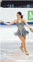  ?? FOTO: PRIVAT ?? Julia Sauter vom ESC Ravensburg startet bei der WM im Eiskunstla­uf für Rumänien.