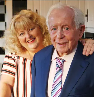  ??  ?? Teena Gates with her father Terry Martin at their Clonsilla home yesterday. Photo: Colin O’Riordan