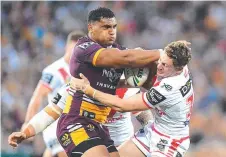  ?? POWERHOUSE: Tevita Pangai Jr has re- signed with the Broncos. ??