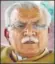  ??  ?? Manohar Lal Khattar