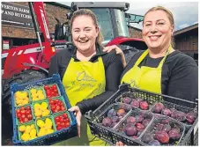  ??  ?? Amy Stevenson and Wanda Guarini with Overton Farm Shop goodies