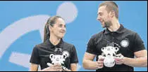  ?? REUTERS ?? The husband and wife team of Aleksandr Krushelnit­ckiy and Anastasia Bryzgalova won curling’s mixed doubles bronze.
