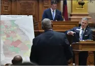  ?? ?? A hearing in the Georgia legislatur­e on redistrict­ing