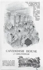  ?? ?? Cavendish House restaurant