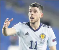  ??  ?? REWARDS ChrIstie has risen to become a Scotland regular