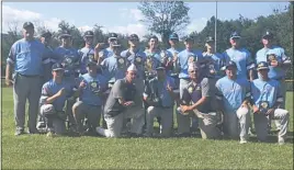  ?? SUBMITTED PHOTO ?? Players and coaches of the La Plata American Legion Post 82 baseball team proudly display the team trophy and their individual plaques after capturing the state American Legion Baseball title on Sunday afternoon in Cumberland, defeating the defending...