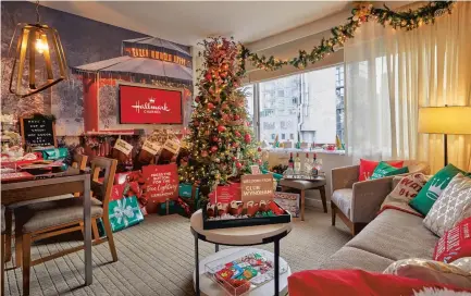  ?? COURTESY OF CLUB WYNDHAM ?? Club Wyndham teamed up with the Hallmark Channel to design three suites tied to the “Countdown to Christmas” holiday movie event. They sold out in seven hours.