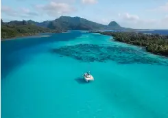  ??  ?? The crew of Starry Horizons has the stunning anchorage at Huahine, French Polynesia, to itself.