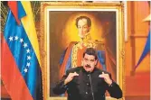  ?? MARCO BELLO/REUTERS ?? Nicolás Maduro, mandatario de Venezuela.