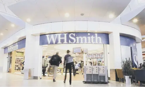  ??  ?? 0 The WH Smith travel business has been particular­ly badly hit since March. Over the last year revenue plunged 39 per cent