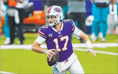  ?? John Munson The Associated Press ?? Josh Allen and the Buffalo Bills offense have been consistent all season and look good going against the Colts this weekend.