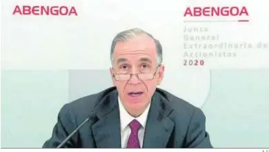  ?? A. G. ?? Gonzalo Urquijo, durante la junta general de accionista­s del pasado 17 de noviembre, en la que fue destituido.