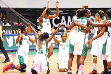  ??  ?? D’Tigress players celebrate a win during one of their internatio­nal outings