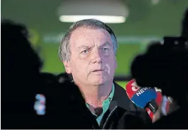  ?? AFP ?? “Perseguido”. Jair Bolsonaro se quejó del operativo policial.