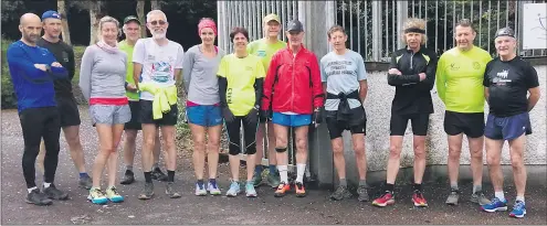  ?? ?? Willie O’Donoghue took a crew of 12 on a recci of the world masters mountain route last Sunday morning.