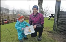  ??  ?? Seventeen-month-old Lucy Waddington gets ready to take on the Yellow course with her mum Emma.