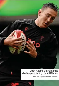  ?? BEN EVANS/HUW EVANS AGENCY ?? Josh Adams will relish the challenge of facing the All Blacks.