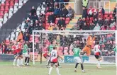  ?? ?? Maidenhead United were beaten 2-0 by Woking on Saturday.