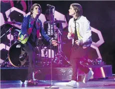  ?? ERNESTO DISTEFANO/GETTY IMAGES ?? Tegan & Sara perform at the 2016 iHeartRADI­O MuchMusic Video Awards in Toronto.