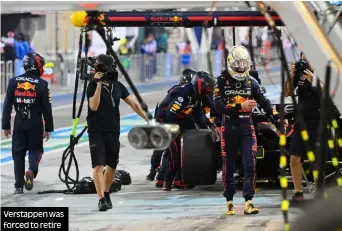  ?? Photo: Motorsport Images ?? Verstappen was forced to retire