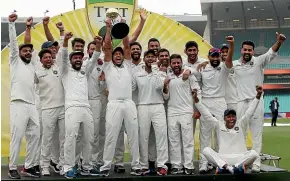  ?? GETTY IMAGES ?? India are all smiles after a historic series win.