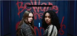  ??  ?? Amy Forsyth and Aisha Dee in “Channel Zero: No-End House”