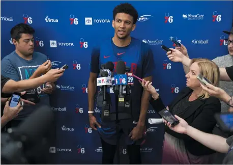  ?? MATT ROURKE — THE ASSOCIATED PRESS ?? Sixers rookie Matisse Thybulle has had an excellent start in the preseason, so much so that he started Tuesday night in an exhibition against Detroit.