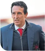  ??  ?? Arsenal head coach Unai Emery