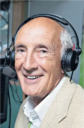  ??  ?? Veteran voice: Barry Davies has been commentati­ng at Wimbledon since 1983