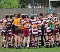  ?? John Baker ?? ●● Rochdale Junior Colts team huddle