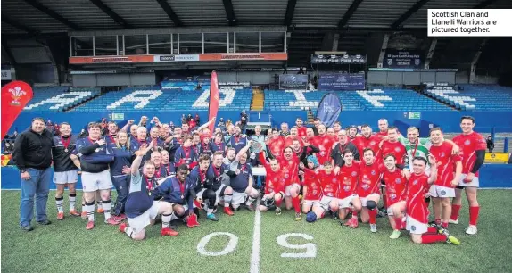  ??  ?? Scottish Clan and Llanelli Warriors are pictured together.